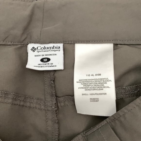 Columbia Omni-shade hiking trail capris gray SZ 10 - Picture 2 of 6